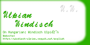 ulpian windisch business card